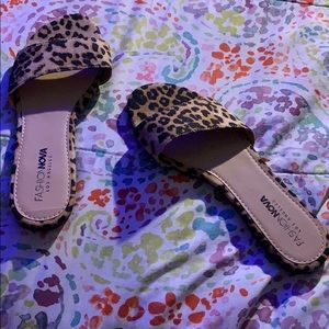 Leopard print sandals
